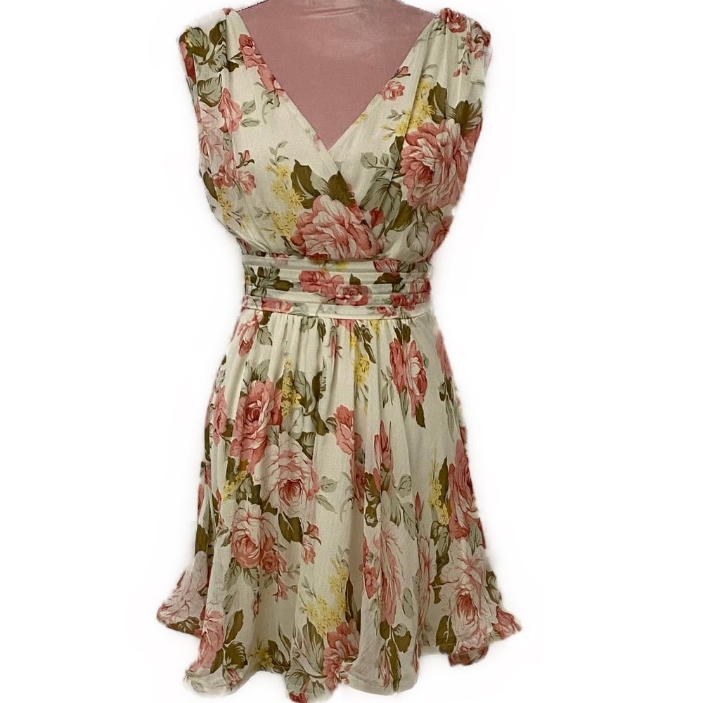 EVER NEW Floral Chiffon Dress 💚